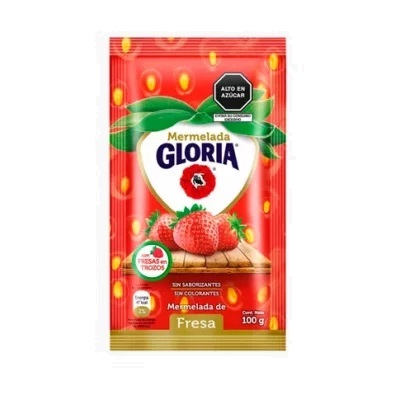 Mermelada De Fresa Gloria Sachet 100 Gr